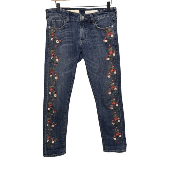 Anthropologie Pilcro and the Letterpress Hyphen Embroidered Relaxed Fit Jean 27 - Picture 2 of 16